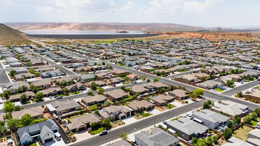 Expansive residential development with paved streets and established homes