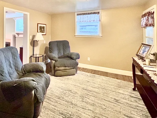 Sitting room/den at the bottom of the stairs