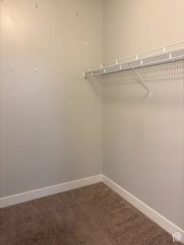 Built-in wire shelving with white finish