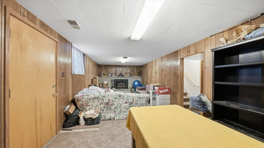 Basement Family Room with exterior door.