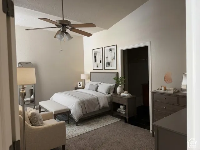Master bedroom virtually staged.