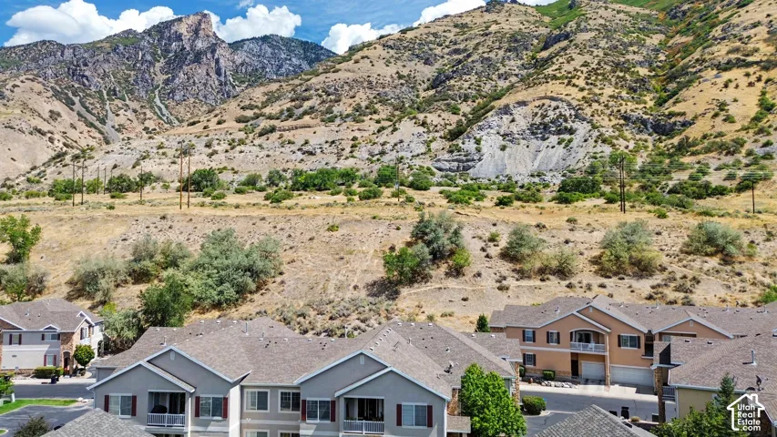 Mountain backdrop with varied terrain and natural vegetation