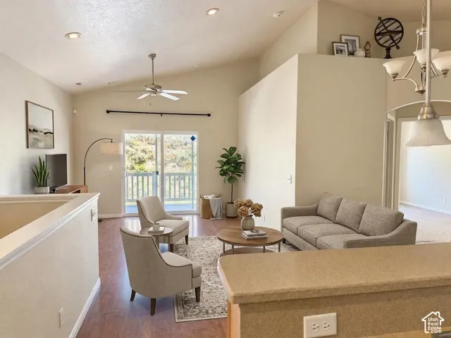 Family room virtually staged.
