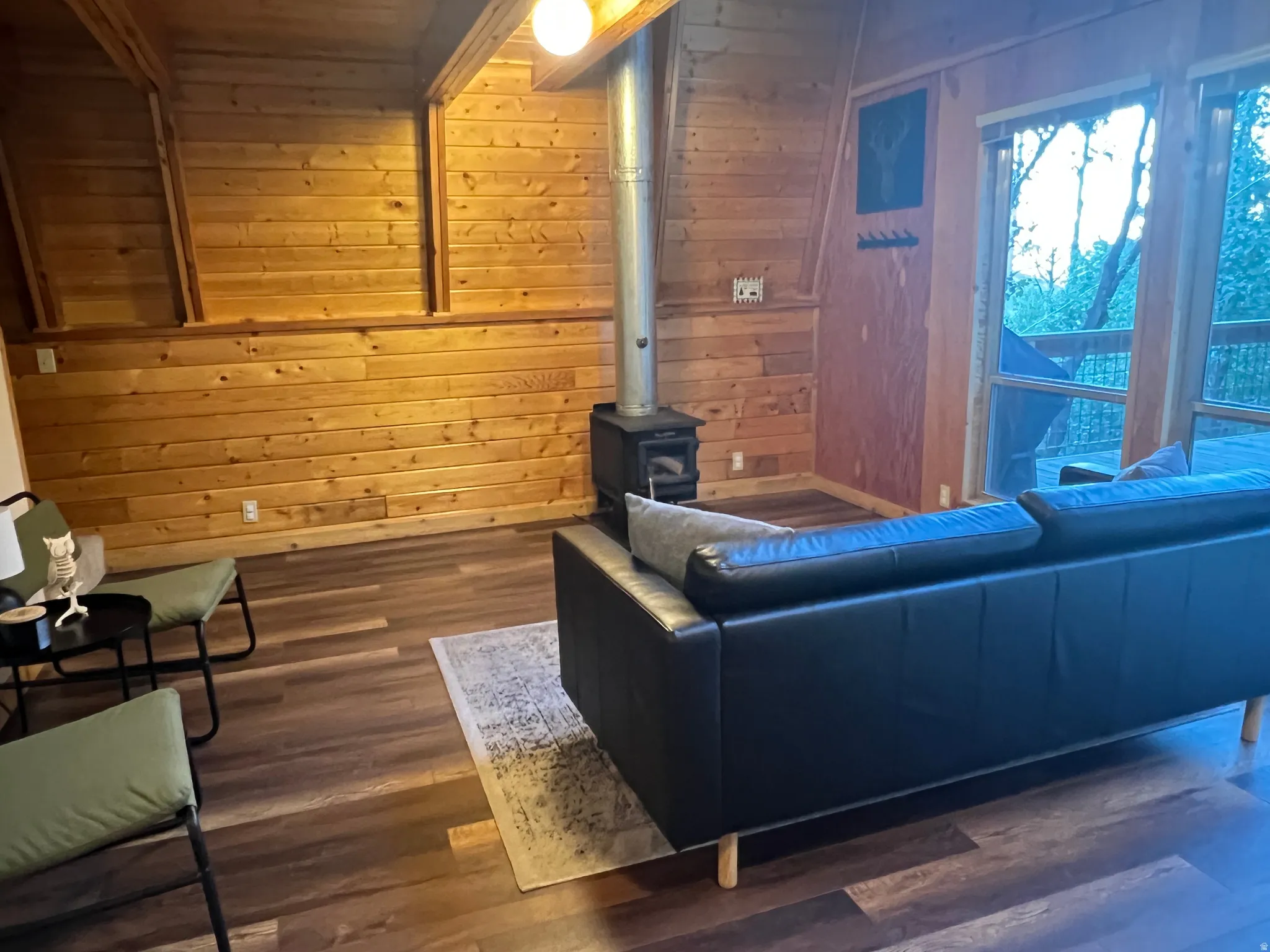 Wood stove works like a charm on those chilly fall evenings.