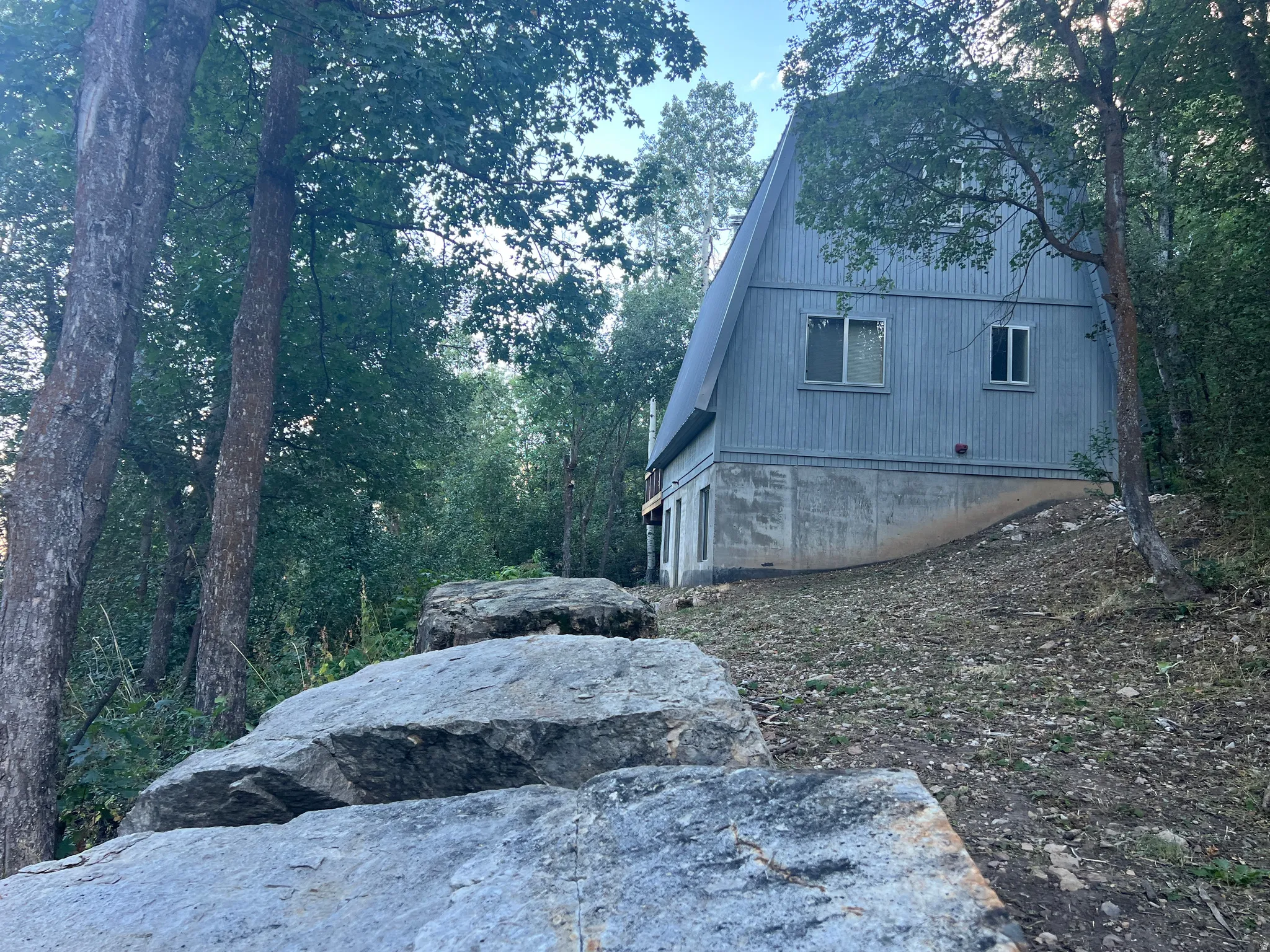 View from lower lot.