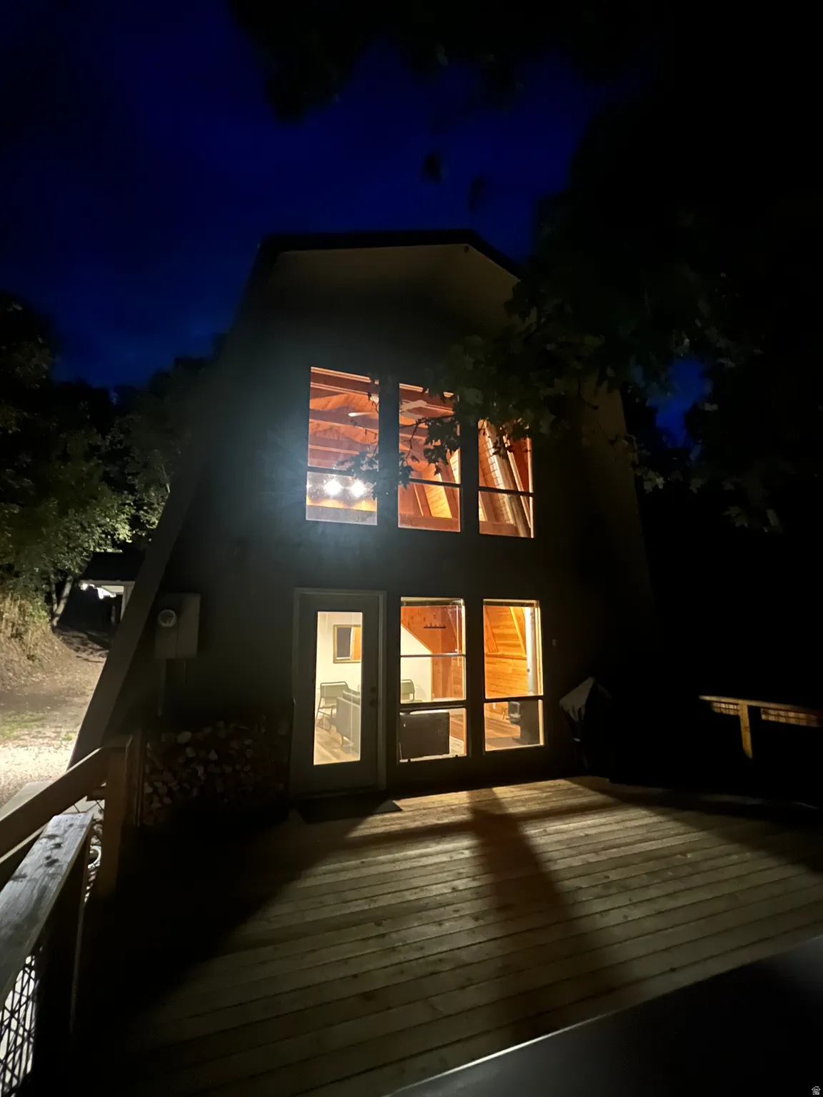 Night settling in.