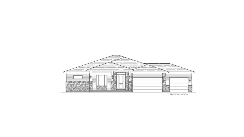 Architectural Drawing. Illustrating the front elevation of the property