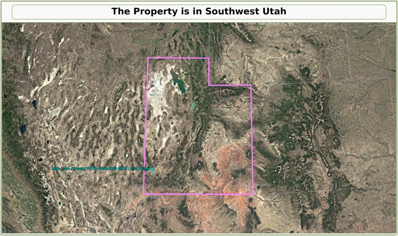 Map. Illustrating the geographical placement of the property within Southwest Utah