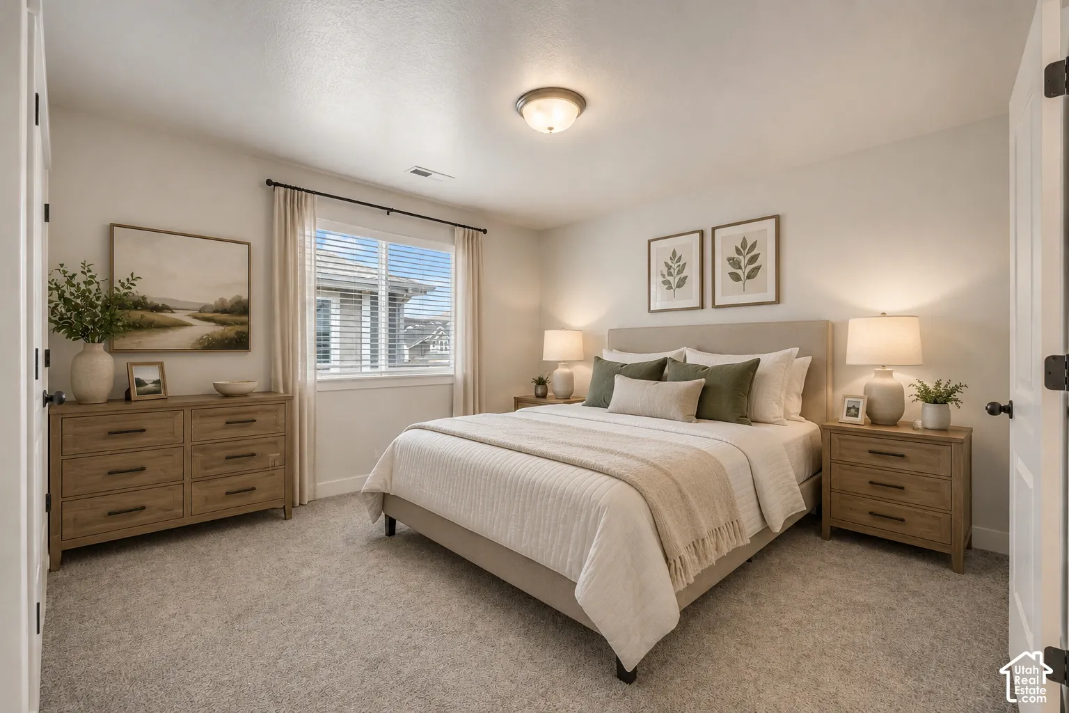 1st bedroom virtually staged for decoration ideas
