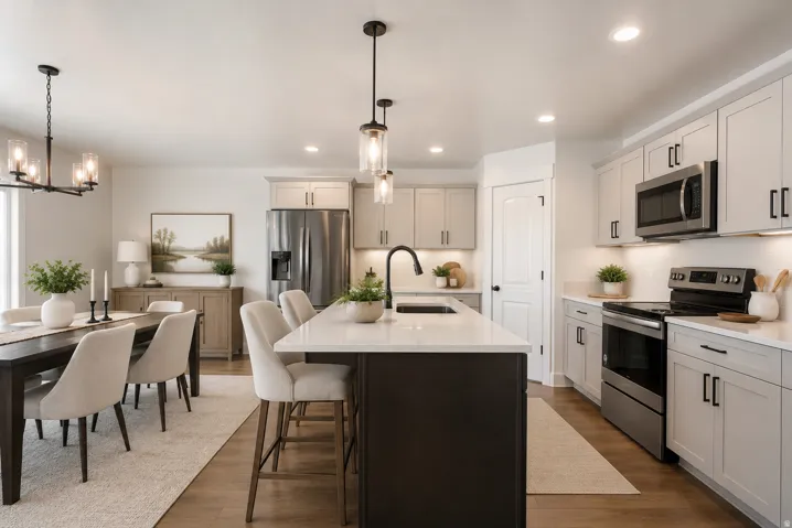 Kitchen virtually staged for decoration ideas