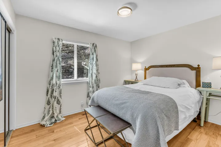 Wood-finish flooring with white walls