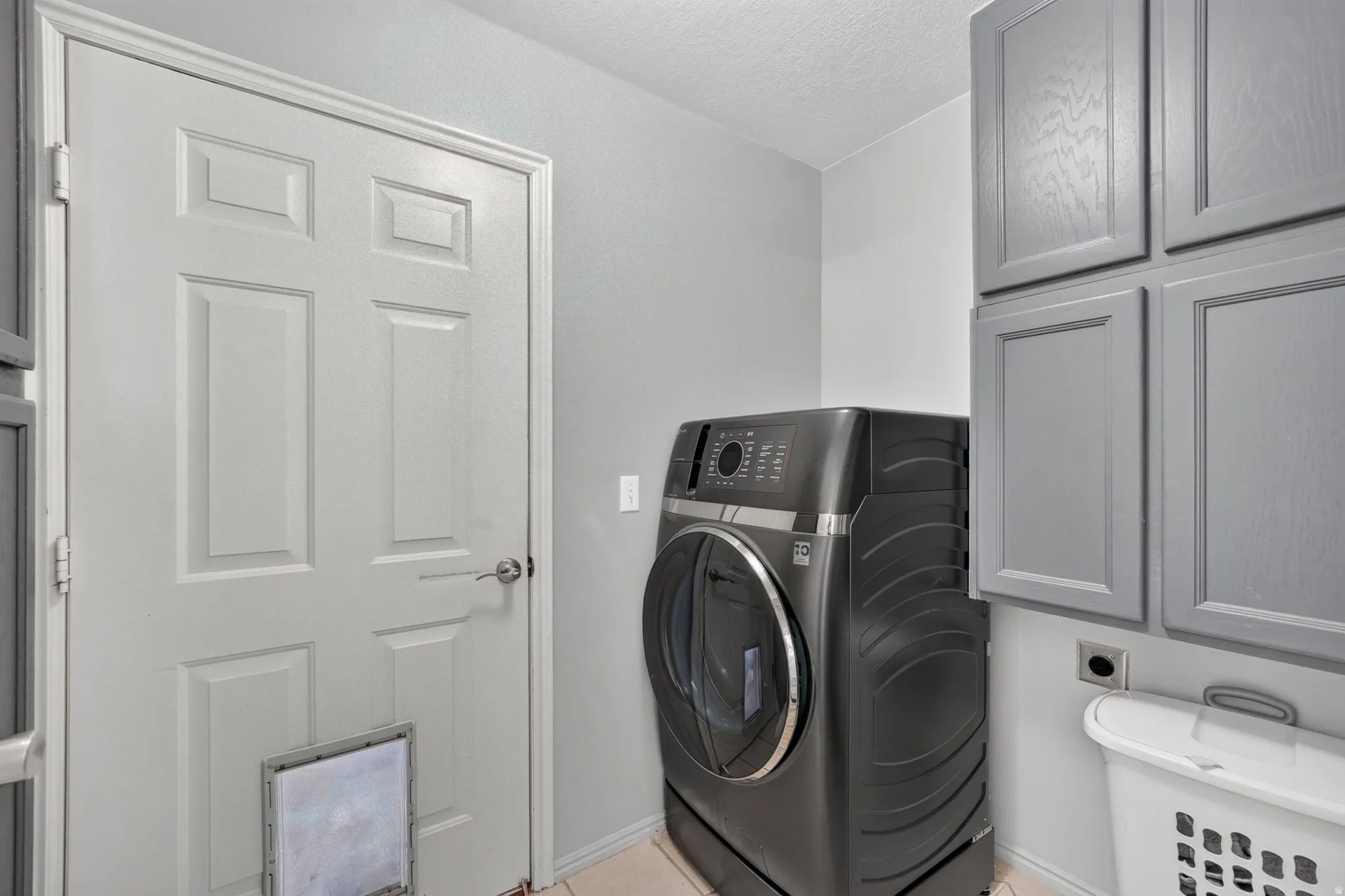 Built-in cabinetry with gray finishes
