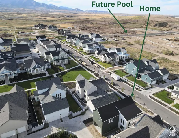 Aerial perspective of location to upcoming amenities