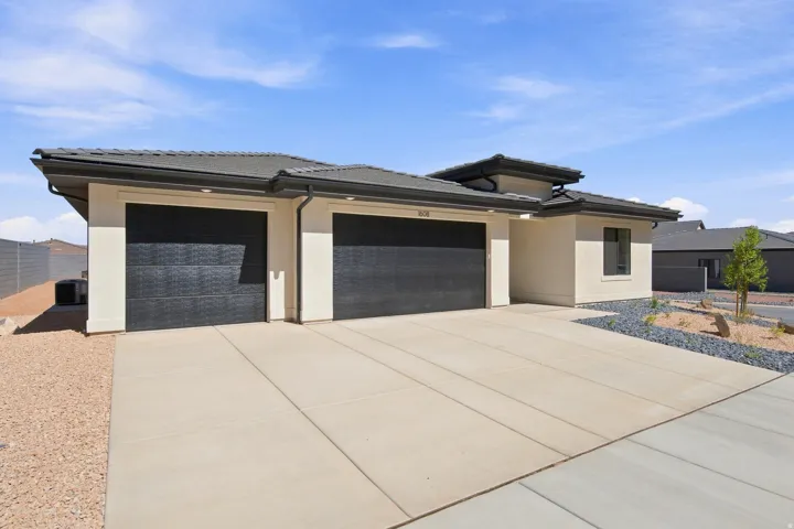 Contemporary exterior with a smooth stucco finish