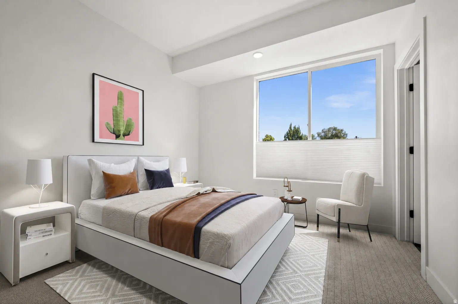 Bedroom 2. Note: this photo has been modified to include virtual staging