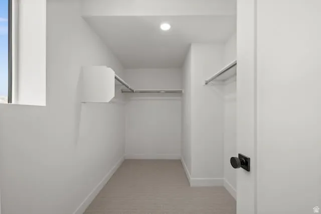 Large walk-in primary closet