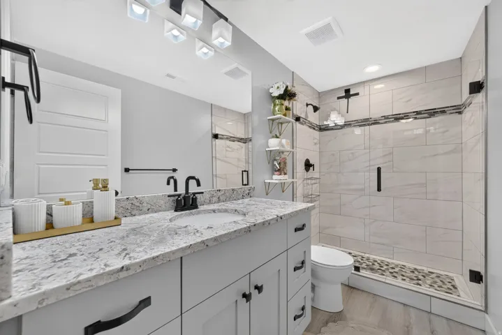 Third bathroom beautiful custom shower and large vanity