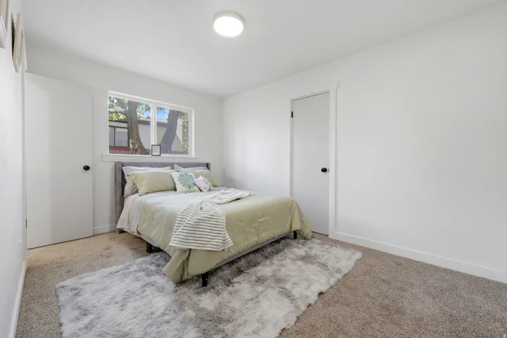 Recessed lighting and a window offering natural illumination