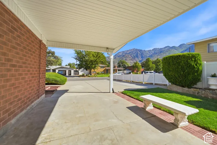 Carport and large driveway for parking multiple vehicles or an RV