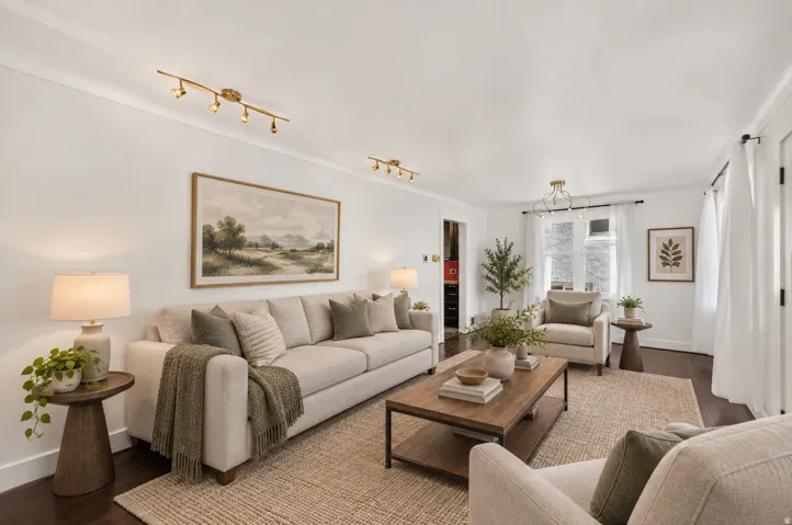 Hardwood-style flooring throughout