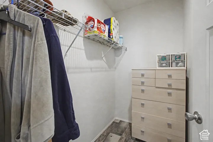 Large walk in closet in Master bedroom