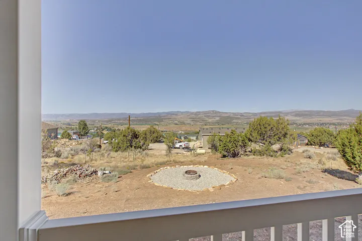 Outdoor fire pit with a gravel base. And stunning views.