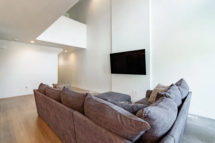 Wood-finish flooring throughout