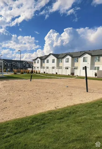 Sand volleyball court