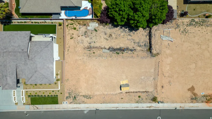Vacant land parcel with a flat, graded surface