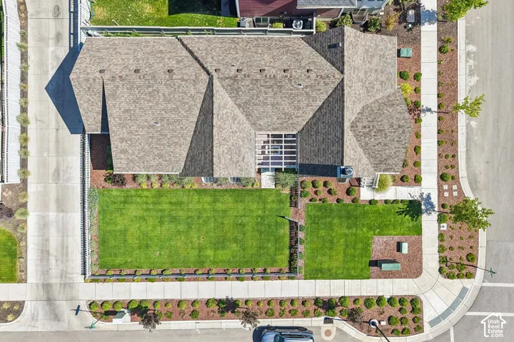 Asphalt shingle roof with multiple gables