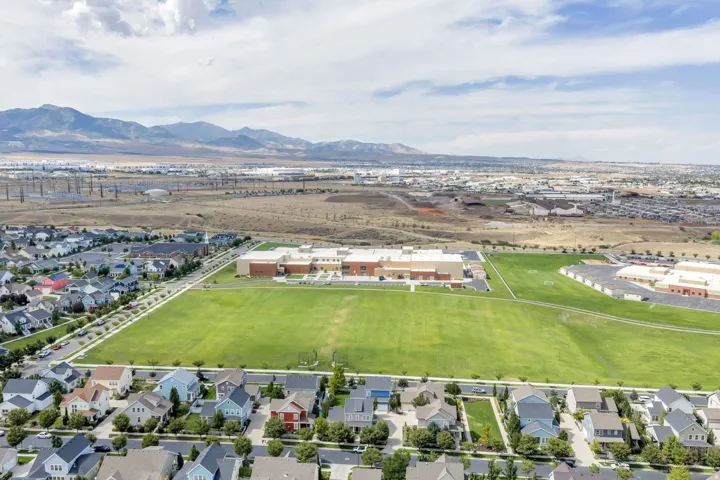 Expansive residential development with a community green space