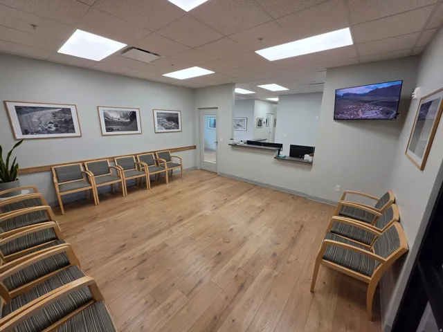 Wood-finish flooring throughout