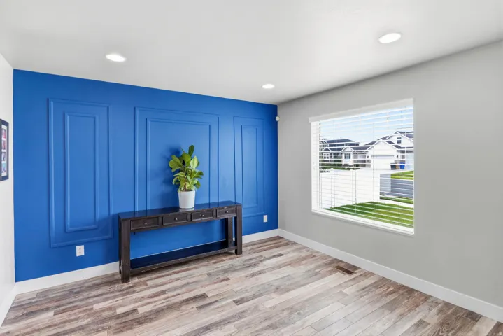 Accent wall with decorative paneling