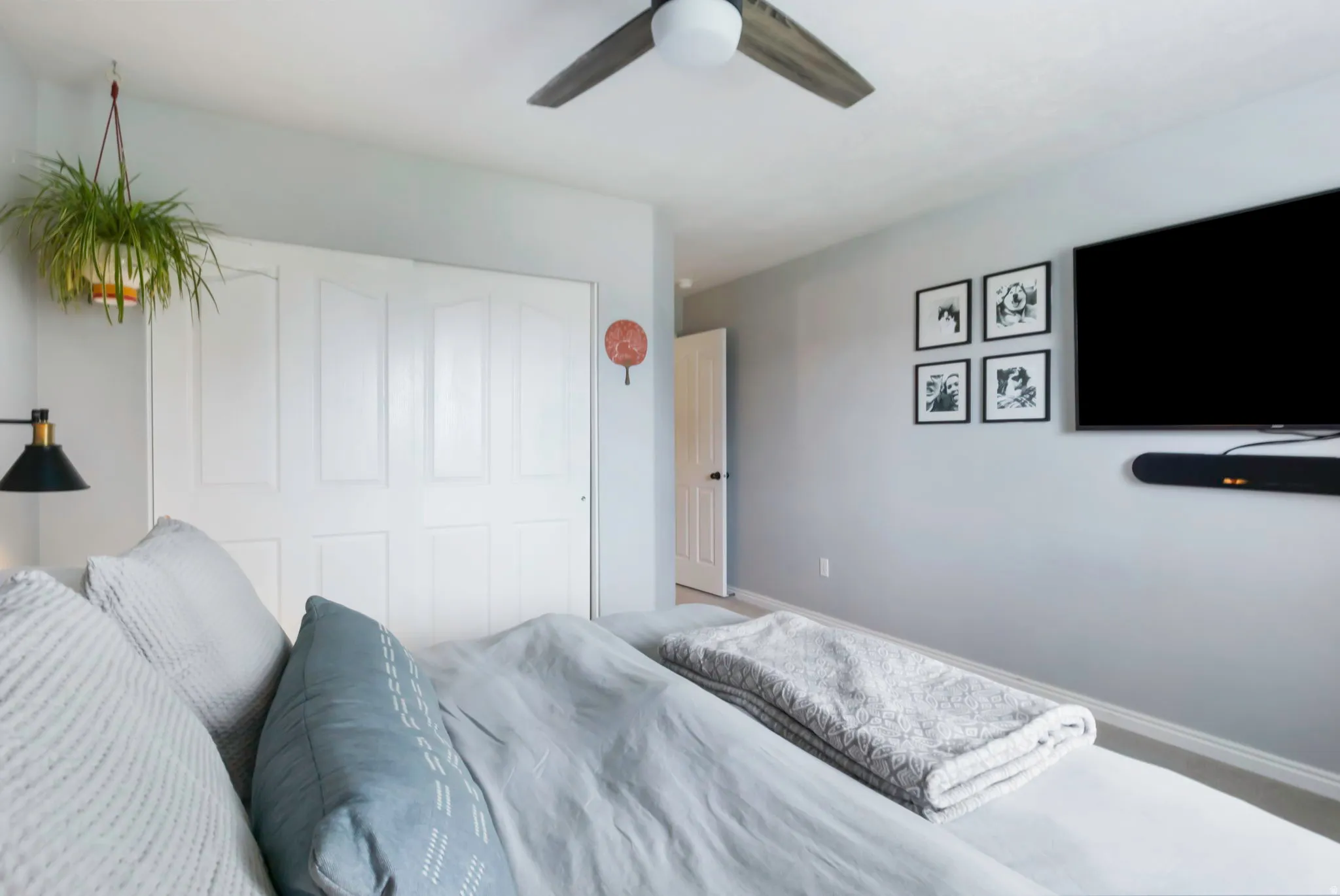 Primary bedroom with closet space