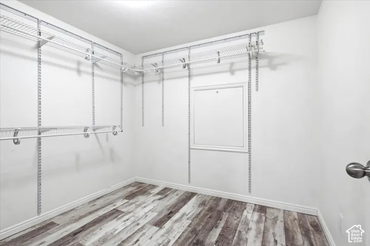 Huge Walk-in Closet with Built-in Shelving System