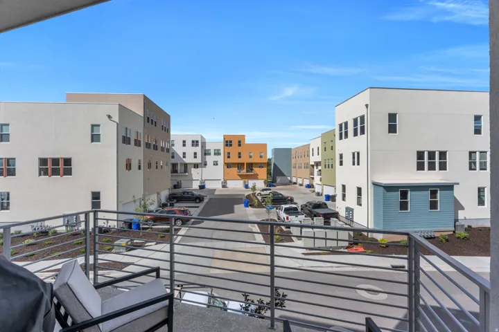 Private balcony directly off the main living level.