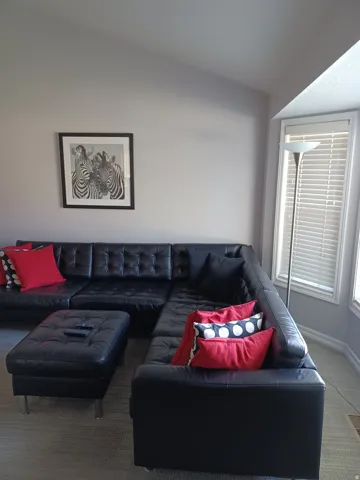 Bay window with blinds