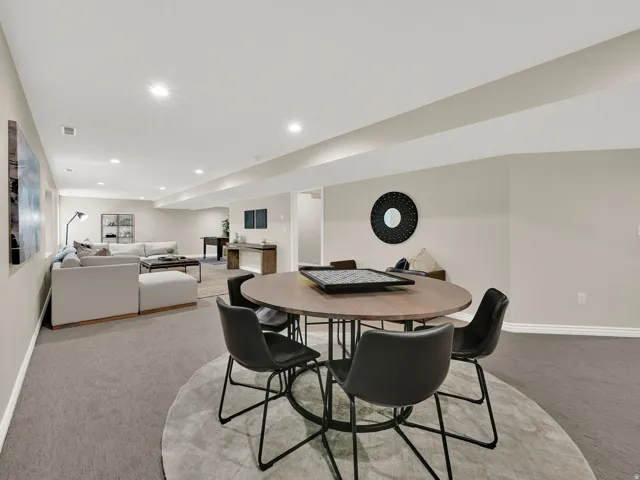 Lower level Family Room with Game Space