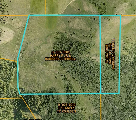 Aerial Survey Map. Depicting property boundaries and ownership information for the parcel