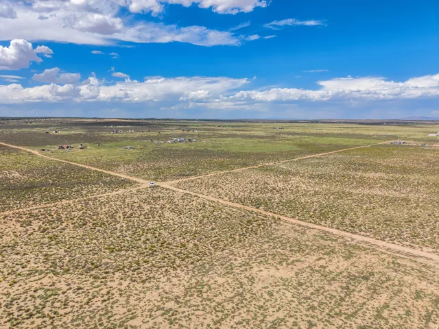 Expansive undeveloped land with natural vegetation and multiple dirt access roads