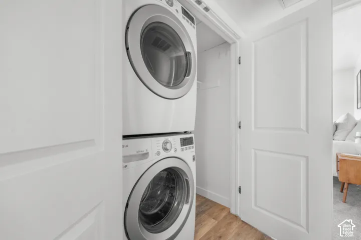 In unit laundry.   Washer and dryer included.