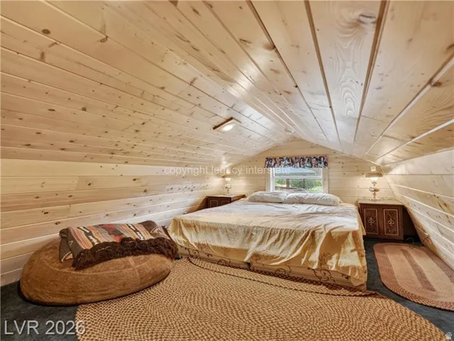 Wood-paneled walls and ceiling