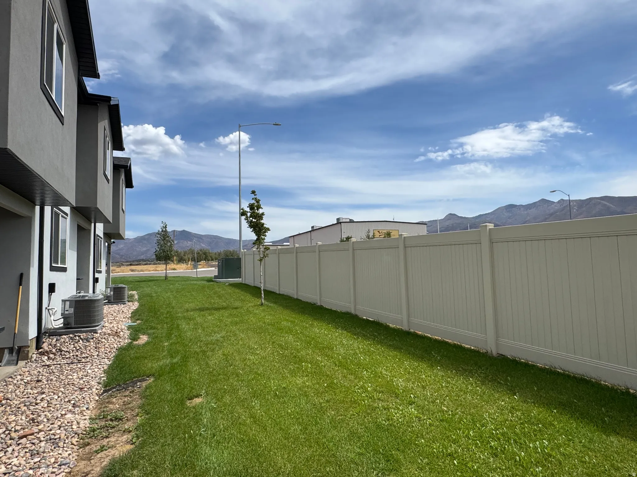 Shared back yard with privacy fence