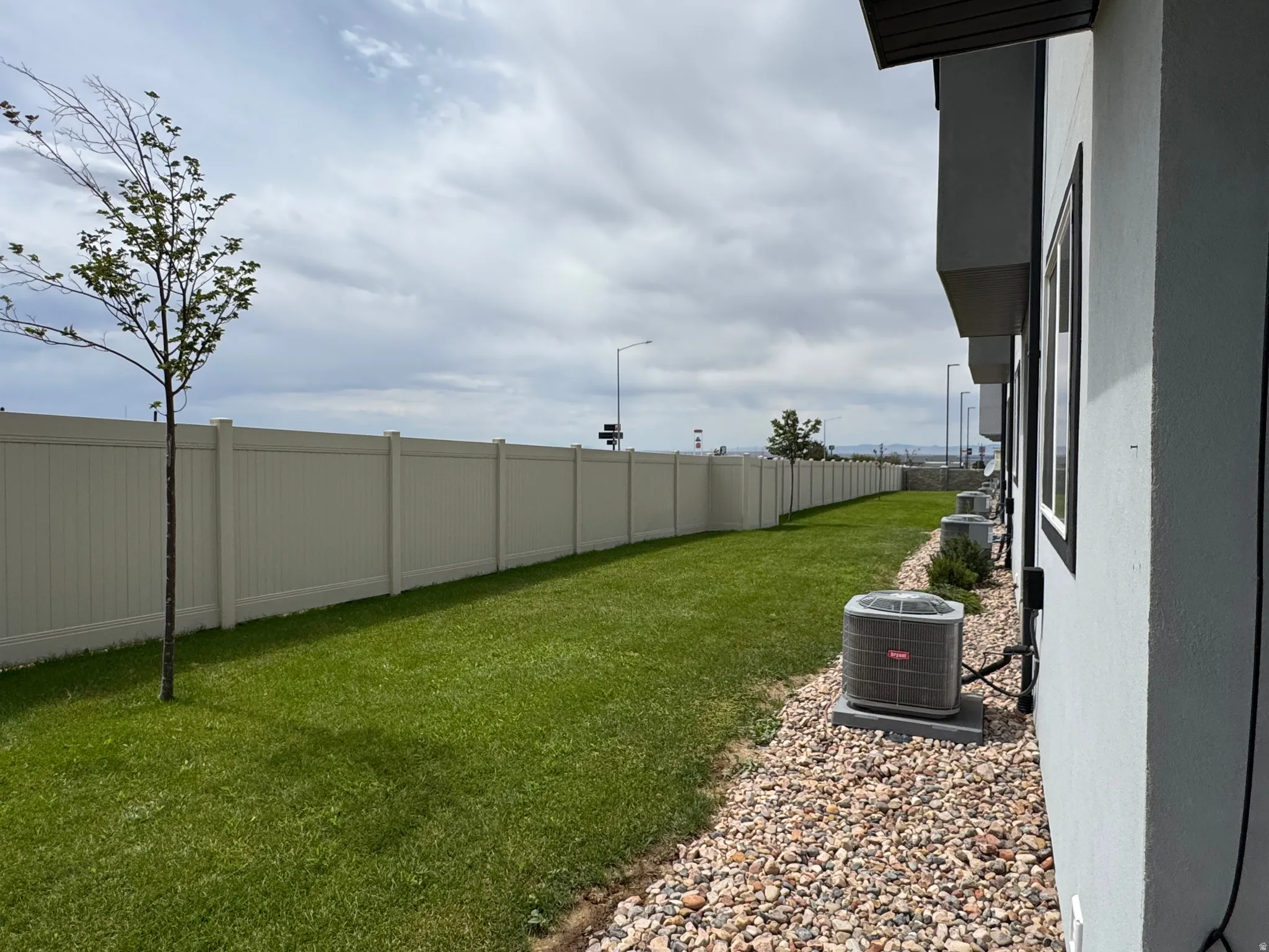 Shared back yard with privacy fence