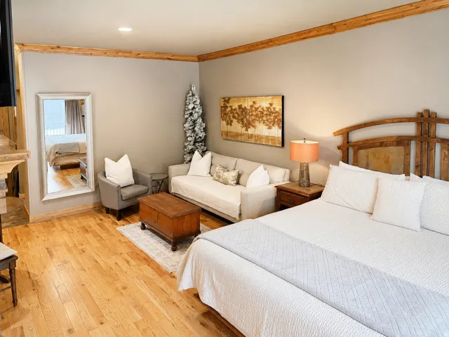 Wood-finish flooring throughout