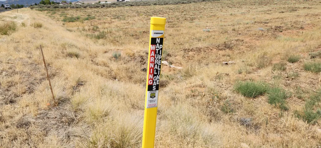 Gas is located at the property front