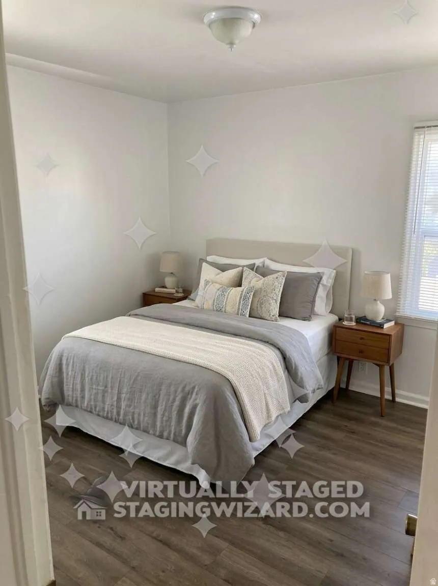 Wood-finish flooring throughout