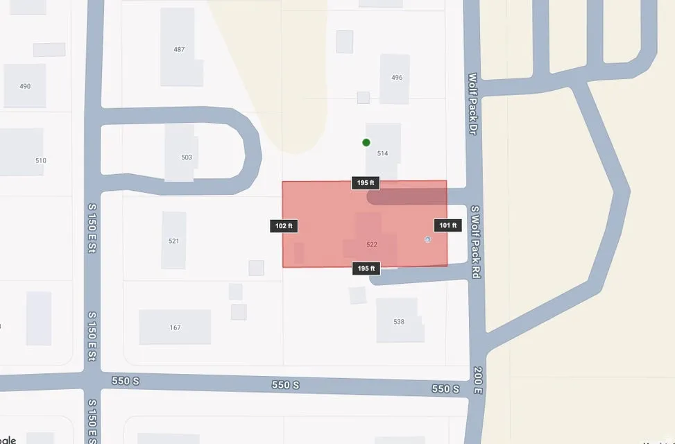 Parcel Map. Illustrating the property's boundaries, dimensions, and surrounding streets
