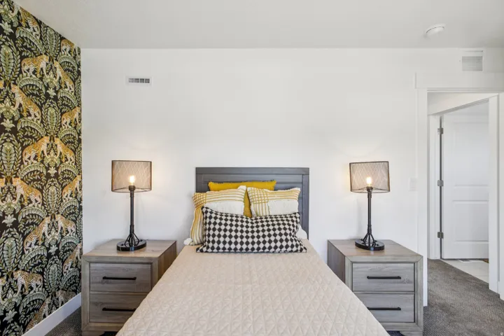 Accent wall featuring a detailed pattern