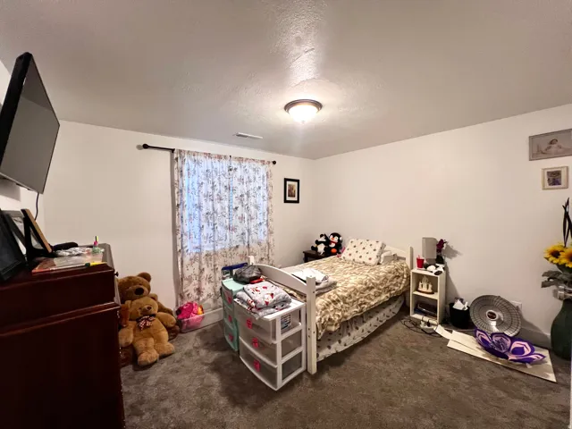 This basement bedroom is part of the main home.